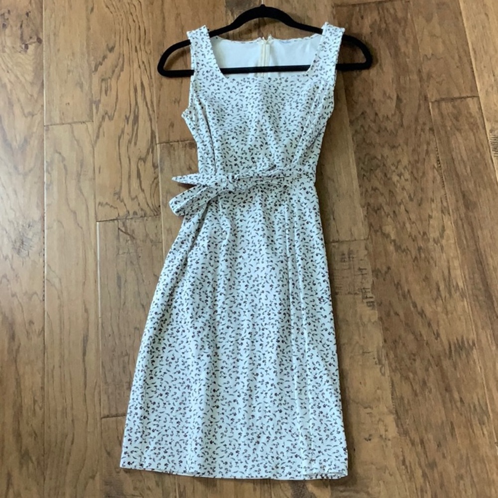 2 Old navy cotton/spandex dresses, white with flowers and black.